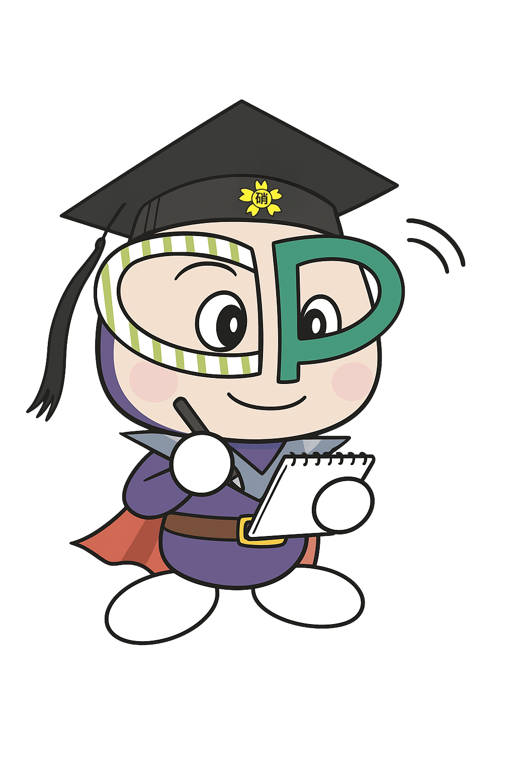 取材メモを取るおーちゃん